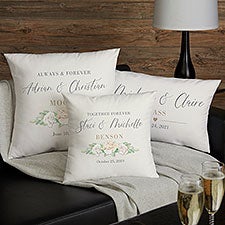 Floral Anniversary Personalized Throw Pillows - 32116