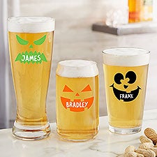 Jack-o-Lantern Personalized Halloween Beer Glasses - 32124