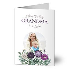 Floral Love for Grandma Personalized Photo Cards - 32156