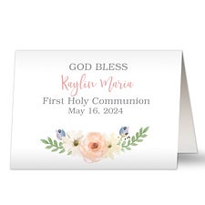 Floral First Communion Personalized First Communion Cards - 32164