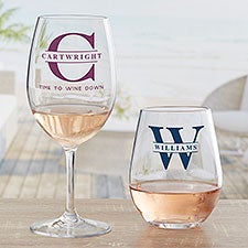 Lavish Last Name Personalized Unbreakable Tritan Wine Glass - 32182