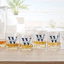 Lavish Last Name Personalized Unbreakable Tritan Whiskey Glasses - 32184