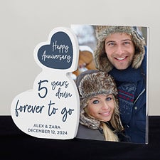 Anniversary Love Personalized Wooden Hearts Photo Frame - 32200