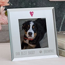 Pet Love Personalized Mirrored Glass Square Mini Frame - 32204