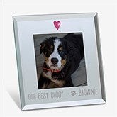 Pet Love Personalized Mirrored Glass Square Mini Frame - 32204