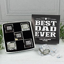 Best Dad Ever Personalized Premium Gift Box with Candy Favor Cubes - 32230D