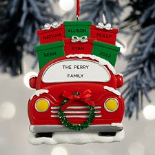Family Christmas Car Personalized Ornament - 32277