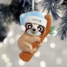 Personalized Blue Baby Sloth Ornament - 32296