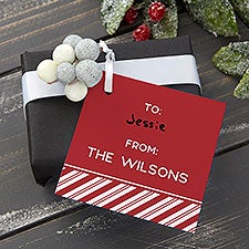 Candy Cane Lane Personalized Holiday Gift Tags - 32311