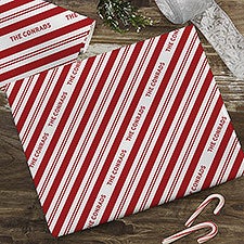 Candy Cane Lane Personalized Christmas Wrapping Paper - 32312