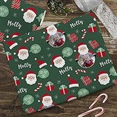 Santa Personalized Christmas Photo Wrapping Paper - 32313
