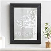Our Family Tree Engraved Framed Wall Mirror - 32338