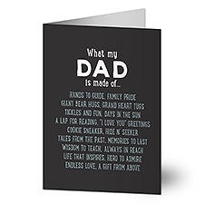 What Dads Are Made Of Personalized Greeting Cards - 32341