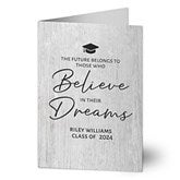 Believe In Their Dreams Personalized Graduation Greeting Cards - 32346