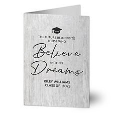 Believe In Their Dreams Personalized Graduation Greeting Cards - 32346