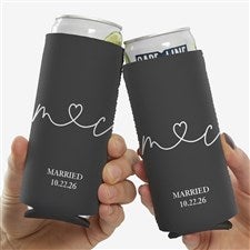 Drawn Together By Love Personalized Slim Can Cooler - 32368