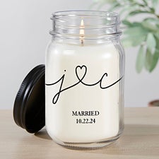 Drawn Together By Love Personalized Farmhouse Candle Jar - 32376