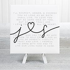 Drawn Together Personalized Wedding Vows Canvas Prints - 32382