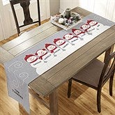 Snowman Family Personalized Christmas Table Runners - 32392