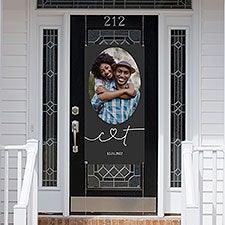 Drawn Together By Love Personalized Photo Door Banner - 32395