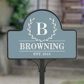 Laurel Wreath Personalized Magnetic Garden Sign - 32426