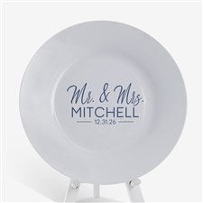 Stamped Elegance Wedding Personalized Keepsake Plate - 32437