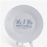 Stamped Elegance Wedding Personalized Keepsake Plate - 32437