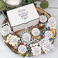 Pastel Birthday Personalized Care Package Candy Gift Box - 32441D