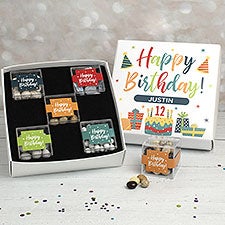 Bold Birthday Personalized Premium Candy Favor Cubes Gift Box - 32451D