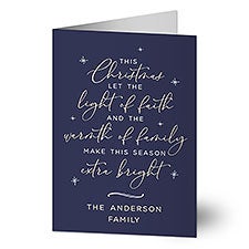 Religious Typography Personalized Holiday Cards - 32488