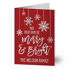 Red & White Christmas Personalized Christmas Cards - 32489