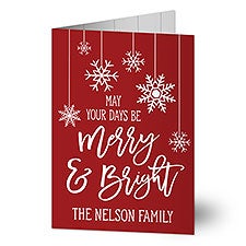 Red  White Christmas Personalized Christmas Cards - 32489
