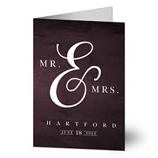 Moody Chic Personalized Wedding Greeting Cards - 32494