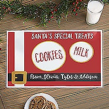 Santa Claus Personalized Laminated Christmas Kids Placemat - 32503