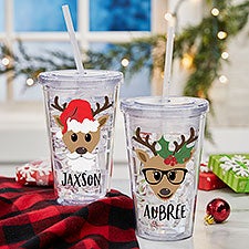 Build Your Own Reindeer Personalized Acrylic Insulated Tumbler - 32504
