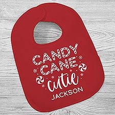 Candy Cane Lane Personalized Christmas Baby Bibs - 32514