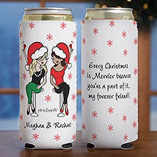 Christmas Best Friends philoSophies Personalized Slim Can Cooler  - 32523