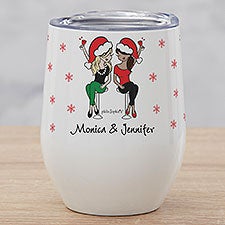 Christmas Best Friends philoSophies Personalized Wine Cups - 32528