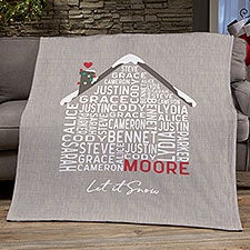 Christmas Family House Personalized Blankets - 32539