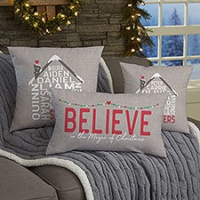 Christmas Family House Personalized Christmas Throw Pillows - 32544