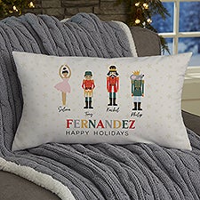 Sugarplum  Nutcracker Personalized Christmas Throw Pillows - 32546