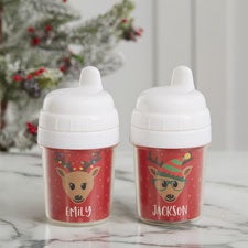 Build Your Own Reindeer Personalized Baby Sippy Cups - 32578