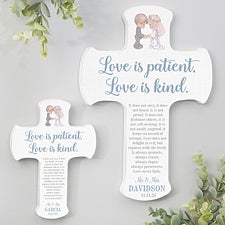 Precious Moments Love Is Patient Personalized Wedding Cross - 32596