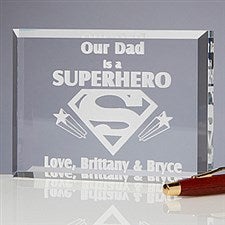 Personalized Sculpture for Dad - Dad Is A Superhero Message - 3260