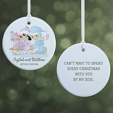 Precious Moments Sledding Couple Personalized Ornaments - 32601