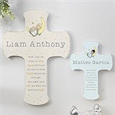 Precious Moments Bedtime Baby Boy Personalized Cross - 32608