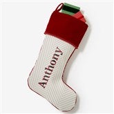Plaid  Prints Personalized Christmas Stockings - 32617