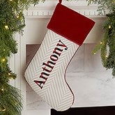 Plaid & Prints Personalized Christmas Stockings - 32617
