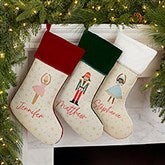 Sugarplum & Nutcracker Personalized Christmas Stockings - 32618
