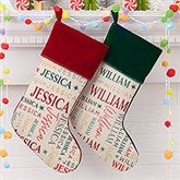 Sugarplum Repeating Name Personalized Christmas Stockings - 32619